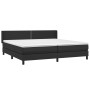 Cama box spring con colchón cuero sintético negro 200x200 cm de , Camas y somieres - Ref: Foro24-3130739, Precio: 561,42 €, D...
