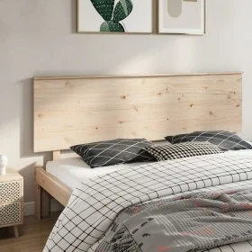 Solid pine wood bed headboard 204x6x82.5 cm by , Headboards and footboards - Ref: Foro24-819190, Price: 76,59 €, Discount: %