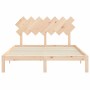 Estructura de cama con cabecero madera maciza 140x190 cm de , Camas y somieres - Ref: Foro24-3193706, Precio: 127,34 €, Descu...