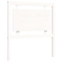 Estructura de cama individual con cabecero madera maciza blanco de , Camas y somieres - Ref: Foro24-3194012, Precio: 129,52 €...
