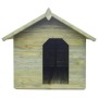 Casa de perros de jardín tejado abierto madera pino impregnada de vidaXL, Casetas para perros - Ref: Foro24-45152, Precio: 29...