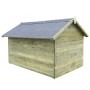 Casa de perros de jardín tejado abierto madera pino impregnada de vidaXL, Casetas para perros - Ref: Foro24-45152, Precio: 29...