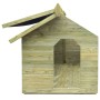 Casa de perros de jardín tejado abierto madera pino impregnada de vidaXL, Casetas para perros - Ref: Foro24-45152, Precio: 29...