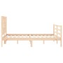Estructura de cama con cabecero madera maciza 140x190 cm de , Camas y somieres - Ref: Foro24-3194291, Precio: 135,11 €, Descu...