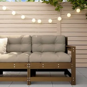 Sofá esquinero de madera maciza de pino marrón miel de , Sofás modulares de exterior - Ref: Foro24-825502, Precio: 55,99 €, D...