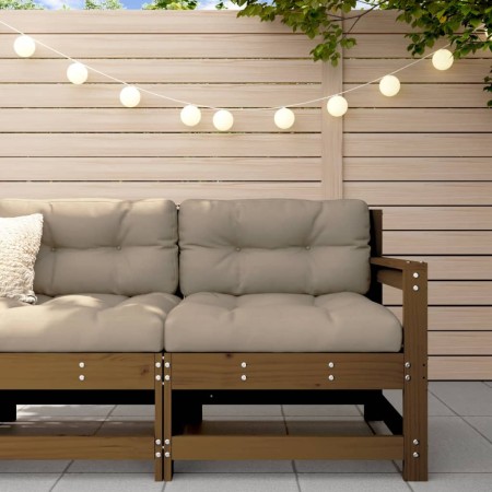 Sofá esquinero de madera maciza de pino marrón miel de , Sofás modulares de exterior - Ref: Foro24-825502, Precio: 56,52 €, D...
