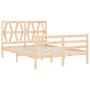 Estructura de cama con cabecero madera maciza 140x190 cm de , Camas y somieres - Ref: Foro24-3194356, Precio: 132,86 €, Descu...