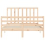 Estructura de cama con cabecero madera maciza 140x190 cm de , Camas y somieres - Ref: Foro24-3193771, Precio: 123,14 €, Descu...