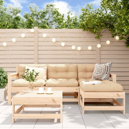 Juego de sofás de jardín 5 piezas madera maciza de pino de , Conjuntos de jardín - Ref: Foro24-3186186, Precio: 288,59 €, Des...
