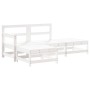 Juego de muebles de jardín 4 pzas madera maciza de pino blanco de , Conjuntos de jardín - Ref: Foro24-3186488, Precio: 299,86...