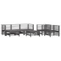Juego de muebles de jardín 7 piezas madera maciza de pino gris de , Conjuntos de jardín - Ref: Foro24-3186237, Precio: 497,76...