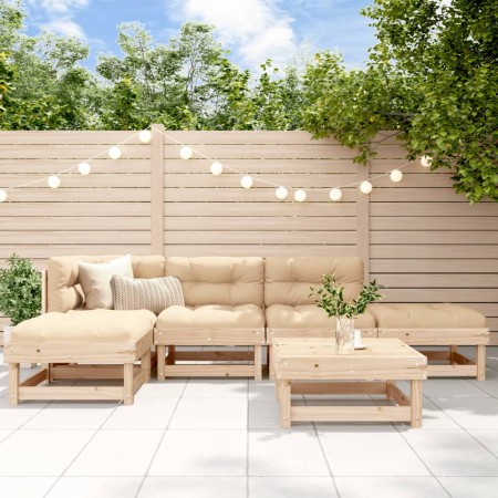 Juego de muebles de jardín 6 piezas madera maciza de pino de , Conjuntos de jardín - Ref: Foro24-3186305, Precio: 275,87 €, D...