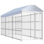 Perrera de exterior con techo 450x150 cm de vidaXL, Casetas y cercados para perros - Ref: Foro24-144623, Precio: 901,14 €, De...
