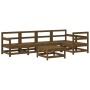 Juego muebles de jardín 6 piezas madera maciza pino marrón miel de , Conjuntos de jardín - Ref: Foro24-3186469, Precio: 362,0...