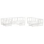 Juego de muebles de jardín 10 piezas madera maciza pino blanco de , Conjuntos de jardín - Ref: Foro24-3186565, Precio: 568,06...