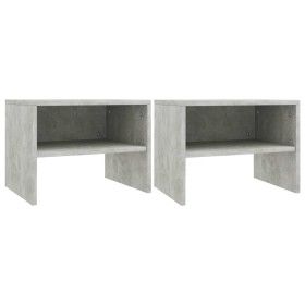 Mesitas de noche 2 uds madera contrachapada hormigón 40x30x30cm de vidaXL, Mesitas de noche - Ref: Foro24-800072, Precio: 35,...
