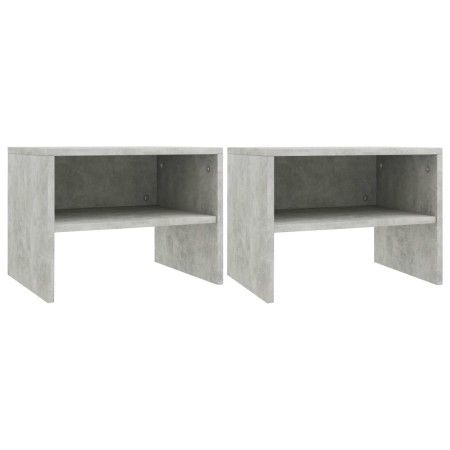 Mesitas de noche 2 uds madera contrachapada hormigón 40x30x30cm de vidaXL, Mesitas de noche - Ref: Foro24-800072, Precio: 35,...