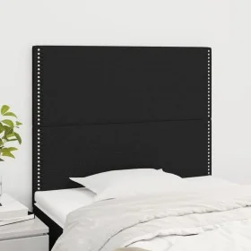 Cabeceros 2 unidades de tela negro 80x5x78/88 cm de , Cabeceros y pies de cama - Ref: Foro24-3116168, Precio: 44,27 €, Descue...