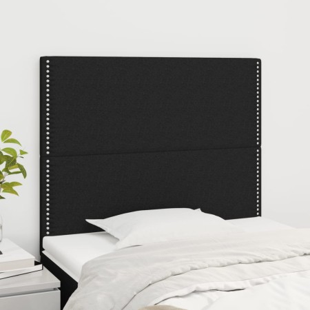 Cabeceros 2 unidades de tela negro 80x5x78/88 cm de , Cabeceros y pies de cama - Ref: Foro24-3116168, Precio: 44,78 €, Descue...