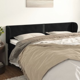 Cabecero de terciopelo negro 163x23x78/88 cm de , Cabeceros y pies de cama - Ref: Foro24-3117060, Precio: 65,00 €, Descuento: %