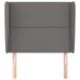 Cabecero con orejas cuero sintético gris 103x23x118/128cm de , Cabeceros y pies de cama - Ref: Foro24-3117904, Precio: 68,59 ...