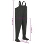 Vadeador con botas verde talla 43 de vidaXL, Vadeadores para caza y para pesca - Ref: Foro24-133658, Precio: 44,82 €, Descuen...