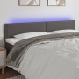 Cabecero con LED cuero sintético gris 200x5x78/88 cm de , Cabeceros y pies de cama - Ref: Foro24-3121584, Precio: 57,97 €, De...