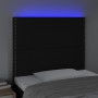 Cabecero con luces LED tela negro 80x5x118/128 cm de , Cabeceros y pies de cama - Ref: Foro24-3122260, Precio: 49,20 €, Descu...