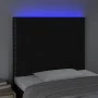 Headboard with LED lights black fabric 80x5x118/128 cm by , Headboards and footboards - Ref: Foro24-3122260, Price: 51,45 €, ...