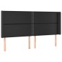 Cabecero con LED cuero sintético negro 203x16x118/128 cm de , Cabeceros y pies de cama - Ref: Foro24-3124016, Precio: 115,16 ...
