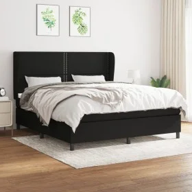Box spring bed with black fabric mattress 160x200 cm by , Beds and slatted bases - Ref: Foro24-3127895, Price: 545,13 €, Disc...