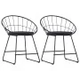 Sillas de comedor asientos de cuero sintético 2 uds acero negro de vidaXL, Sillas de comedor - Ref: Foro24-247274, Precio: 88...