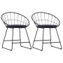 Sillas de comedor asientos de cuero sintético 2 uds acero negro de vidaXL, Sillas de comedor - Ref: Foro24-247274, Precio: 89...