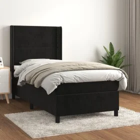 Box spring bed with black velvet mattress 80x200 cm by , Beds and slatted bases - Ref: Foro24-3132587, Price: 319,38 €, Disco...