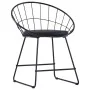 Sillas de comedor asientos de cuero sintético 2 uds acero negro de vidaXL, Sillas de comedor - Ref: Foro24-247274, Precio: 88...