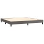Cama box spring colchón y LED cuero sintético gris 200x200 cm de , Camas y somieres - Ref: Foro24-3134187, Precio: 594,17 €, ...