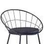 Sillas de comedor asientos de cuero sintético 2 uds acero negro de vidaXL, Sillas de comedor - Ref: Foro24-247274, Precio: 88...