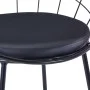 Sillas de comedor asientos de cuero sintético 2 uds acero negro de vidaXL, Sillas de comedor - Ref: Foro24-247274, Precio: 88...