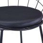 Sillas de comedor asientos de cuero sintético 2 uds acero negro de vidaXL, Sillas de comedor - Ref: Foro24-247274, Precio: 89...