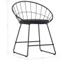 Sillas de comedor asientos de cuero sintético 2 uds acero negro de vidaXL, Sillas de comedor - Ref: Foro24-247274, Precio: 88...