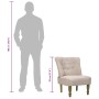 Sillón de estilo francés de tela color crema en Sillones | Comprar online en Foru.es