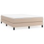 Cama box spring con colchón cuero sintético capuchino 140x190cm de , Camas y somieres - Ref: Foro24-3144260, Precio: 371,18 €...