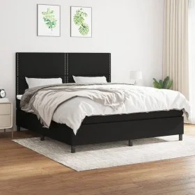 Box spring bed with black fabric mattress 160x200 cm by , Beds and slatted bases - Ref: Foro24-3141707, Price: 532,30 €, Disc...