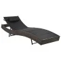 Braune Liege aus synthetischem Rattan und Textilene von vidaXL, Liegen - Ref: Foro24-44895, Preis: 123,02 €, Rabatt: %