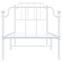 Estructura cama metal con cabecero y pie cama blanca 80x200 cm de , Camas y somieres - Ref: Foro24-373945, Precio: 66,65 €, D...