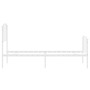 Estructura cama metal con cabecero y pie cama blanca 80x200 cm de , Camas y somieres - Ref: Foro24-373945, Precio: 66,65 €, D...
