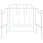 Estructura cama metal con cabecero y pie cama blanca 90x200 cm de , Camas y somieres - Ref: Foro24-373947, Precio: 76,65 €, D...
