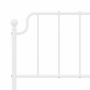 Estructura cama metal con cabecero y estribo blanco 135x190 cm de , Camas y somieres - Ref: Foro24-373953, Precio: 96,26 €, D...