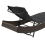Tumbona de ratán sintético y textileno marrón de vidaXL, Tumbonas - Ref: Foro24-44895, Precio: 124,82 €, Descuento: %