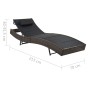 Tumbona de ratán sintético y textileno marrón de vidaXL, Tumbonas - Ref: Foro24-44895, Precio: 124,82 €, Descuento: %